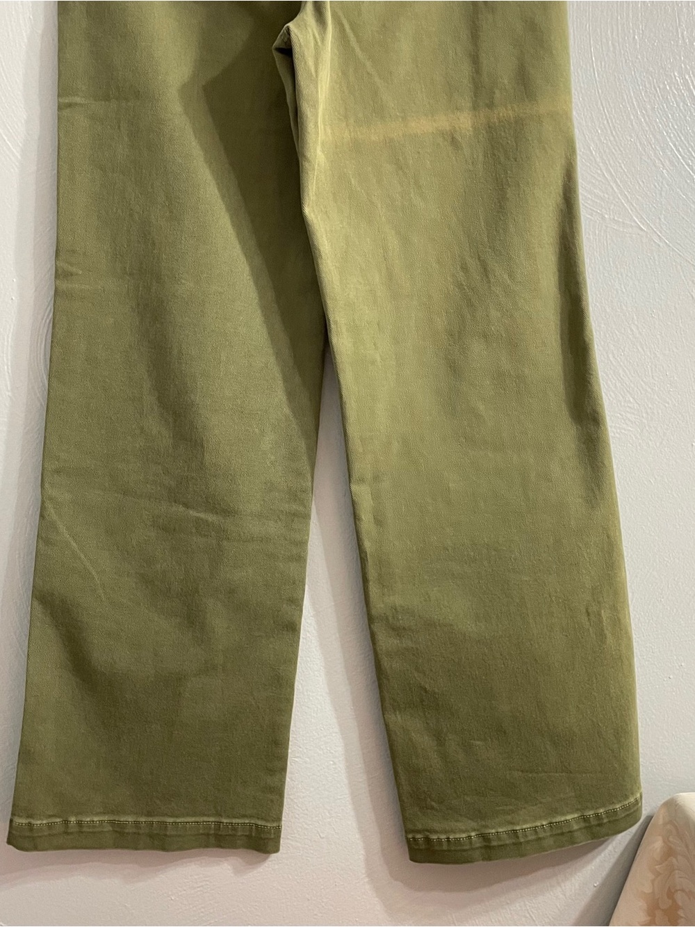 SHORT AYR The Secret Sauce Wide Leg Jeans Olive Green High Waist SZ 27 S - Picture 6 of 12